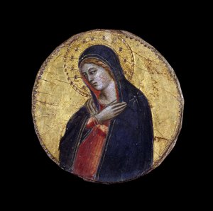 Matka Boska Zwiastowania (tempera i złocenia na płycie)